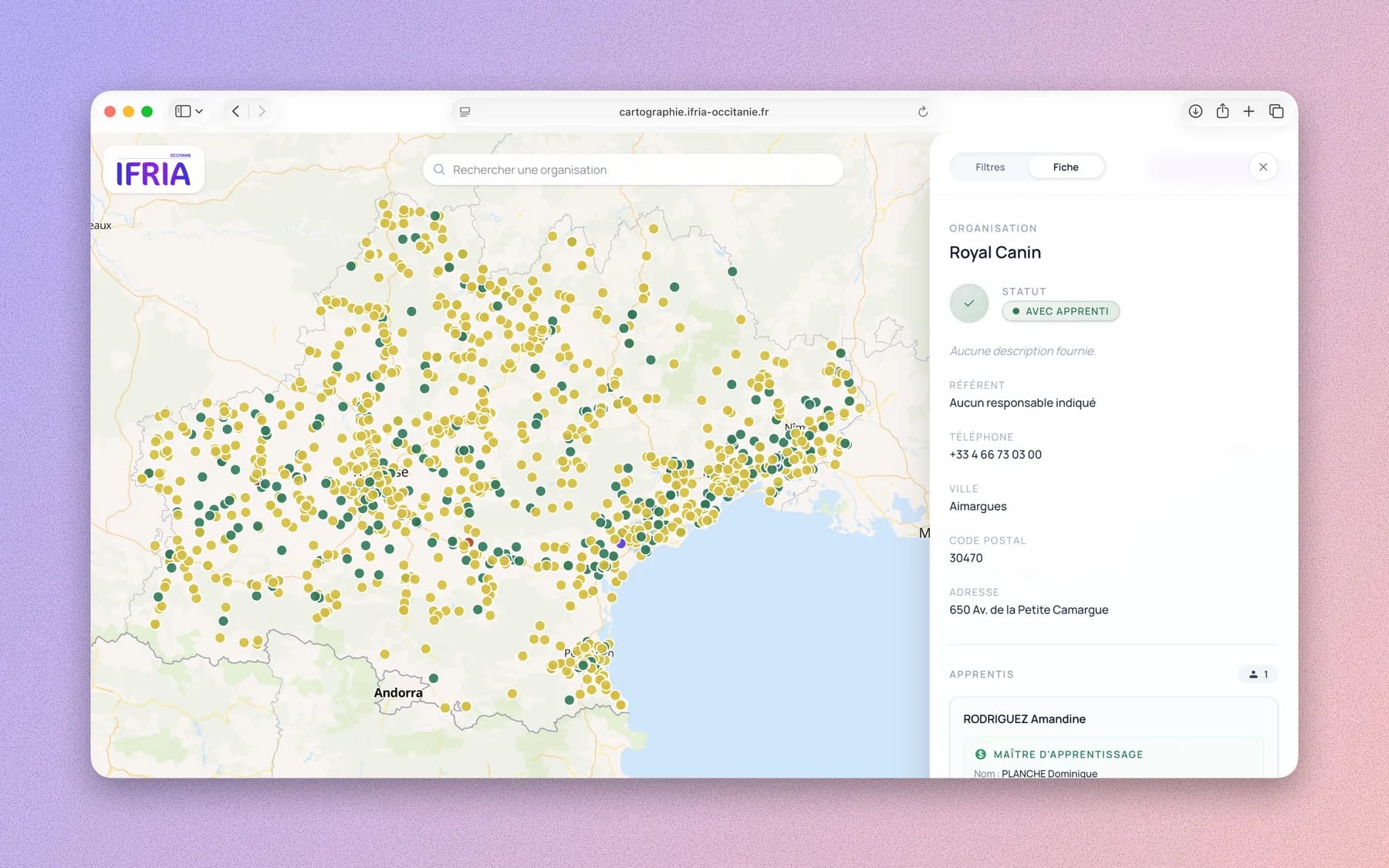Carte interactive Ifria
