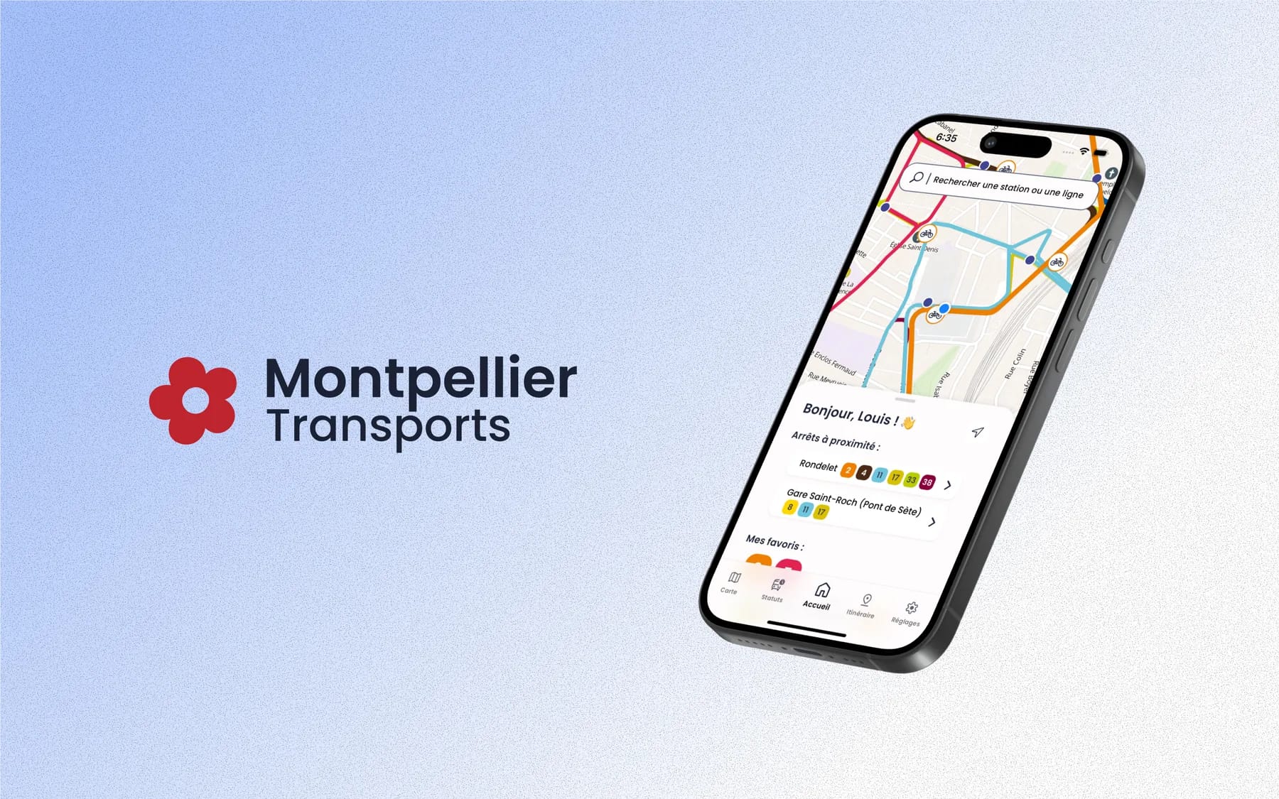 Capture de l’application MontpellierTransports