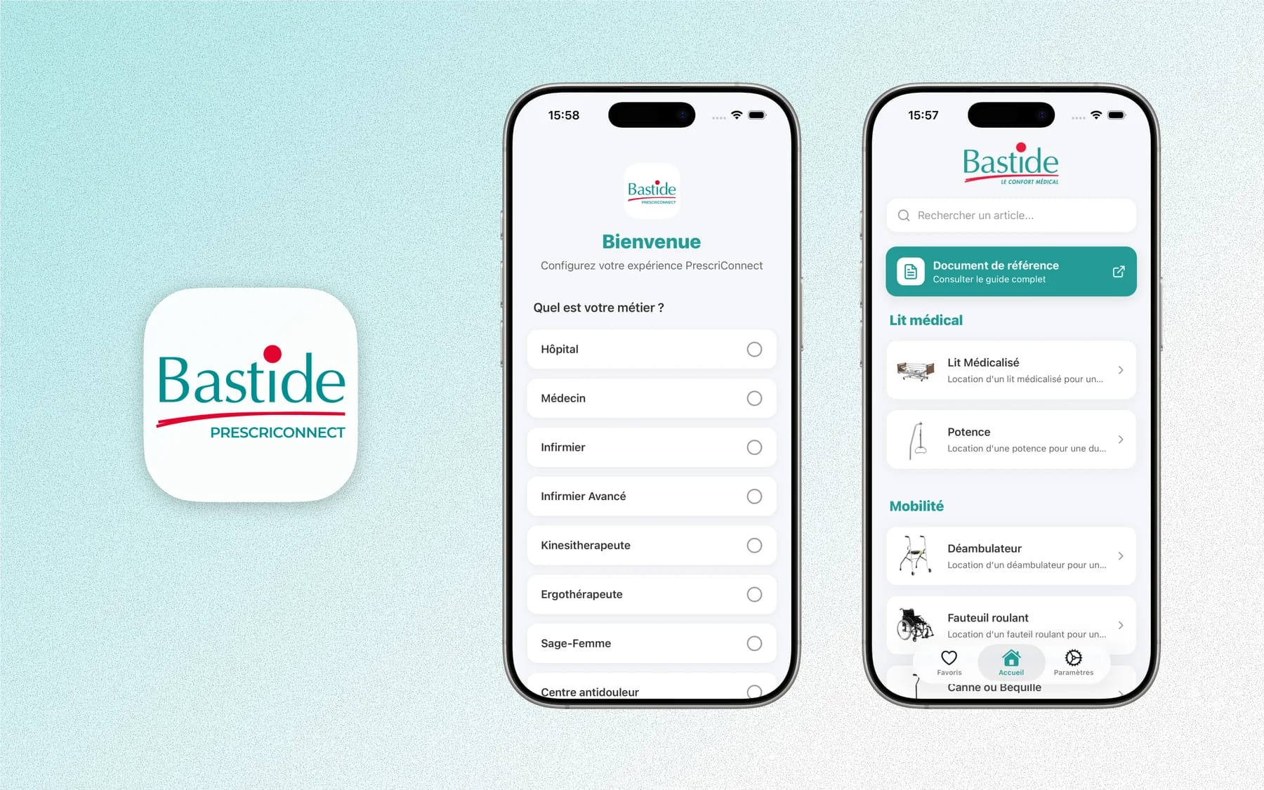 PrescriConnect · app prescripteurs médicaux