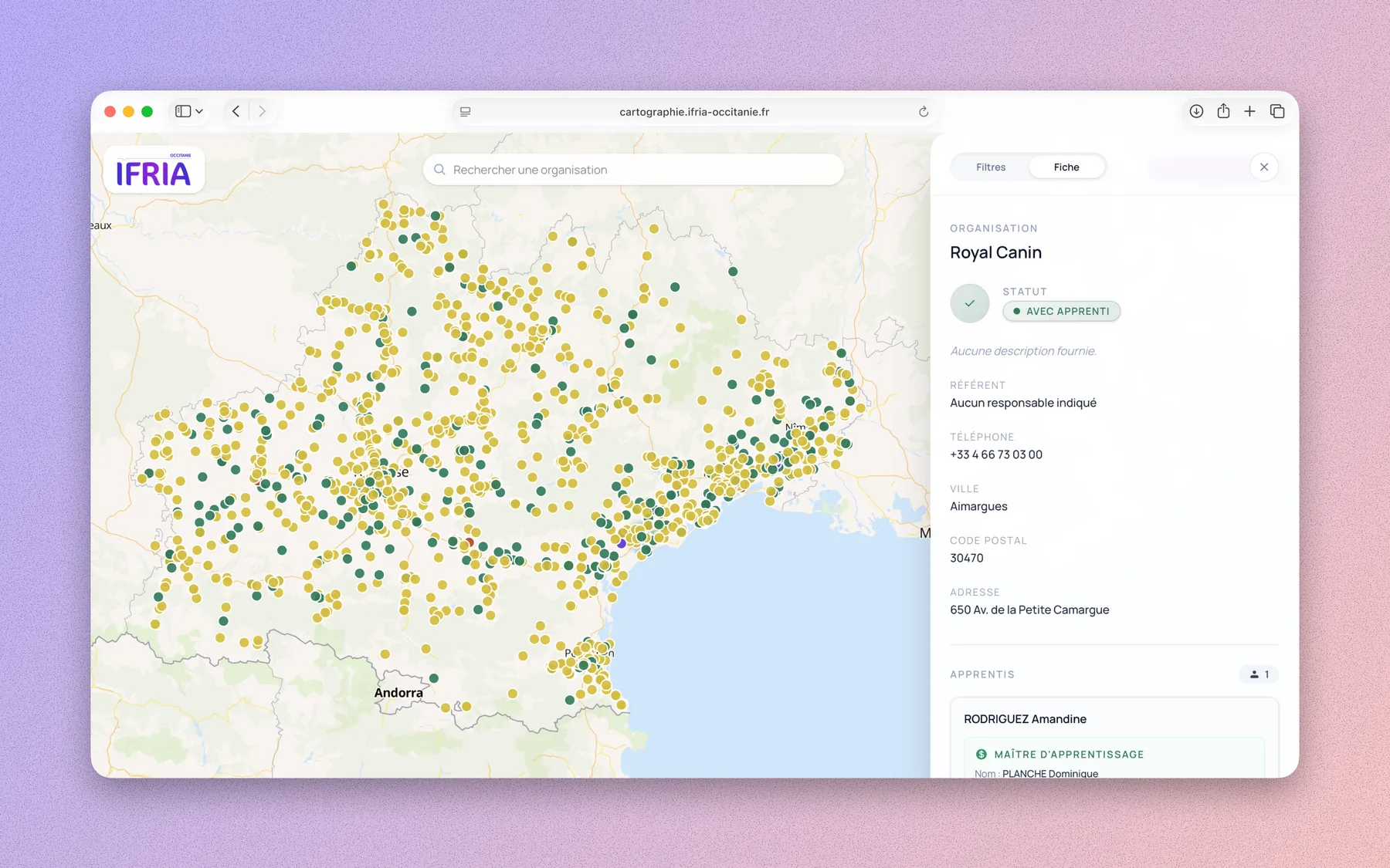 Carte interactive Ifria