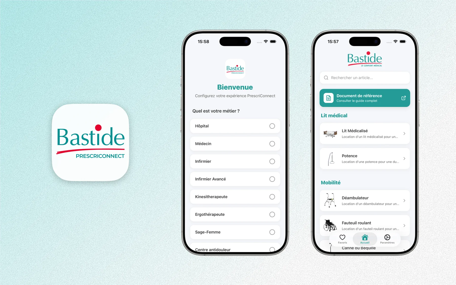PrescriConnect · app prescripteurs médicaux